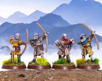 Early 14C English Archers, 28mm 1/56