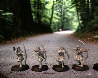 Unarmored Medieval Welsh Archers 28mm 1/56