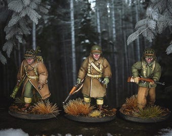 US Infantry Winter HQ Set, 28mm 1/56