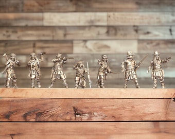Wild West Wargames - 28mm Outlaws On Foot Gunfighters Ball - Unpainted Miniatures By Garrison Miniatures