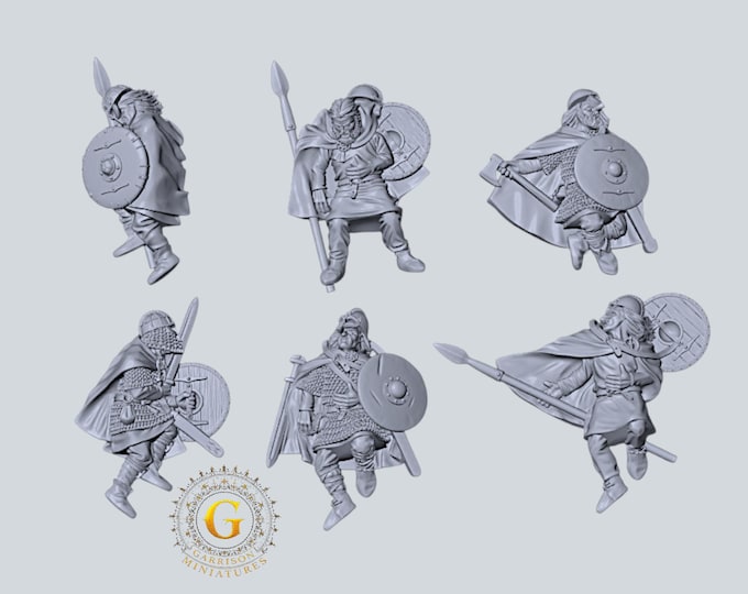 Vendel Casualties: 28mm Dark Ages Unpainted Resin Miniatures