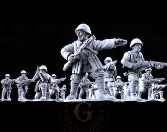 Greek Infantry X14:  28mm WW2 Wargame & Display Miniatures
