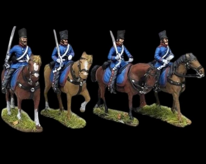 Napoleonic Prussian Landwehr Dragoons Marching Waterloo 28mm 1/56