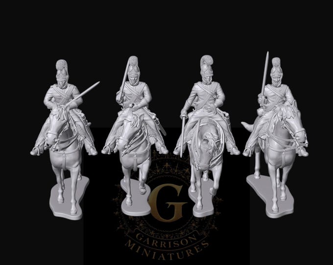 British Heavy Cavalry Horse Guards X4 A : 28mm