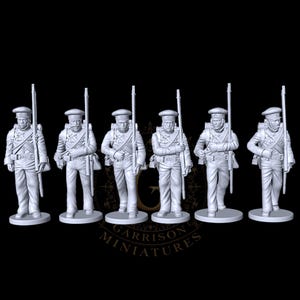 Napoleonic Hanoverian Infantry Marching X6  28mm 1/56 Wargames & Collectors Figures by Garrison Miniatures