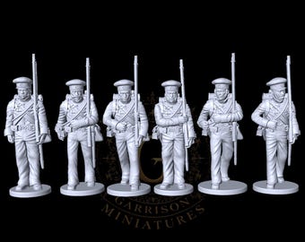 Napoleonic Hanoverian Infantry Marching 28mm 1/56