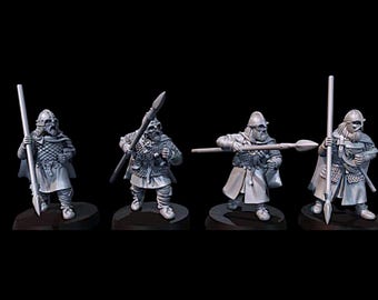 Viking Warriors with Spears 28mm 1/56