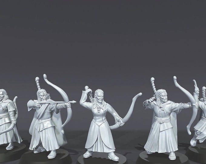 Elf Archers,  28mm 1/56