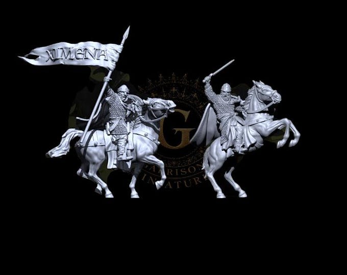 Rodrigo Diaz de Vivar El Cid Campeador & Pero Vermudez 28mm 1/56