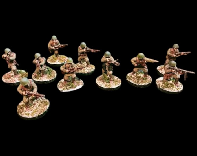 UNPAINTED  WW2  Greek Army Infantry X10 28mm 1/56 Wargames and Collectors Figures by BattleCat for Garrison Miniatures