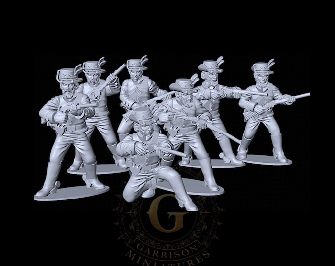Dismounted Union Dragoons X7: 28mm