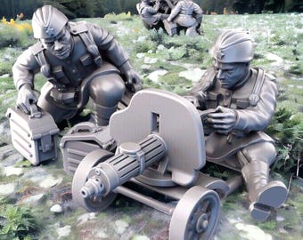WW2 Soviet HMG Unit 2X figures Ideal Bolt Action 28mm 1/56