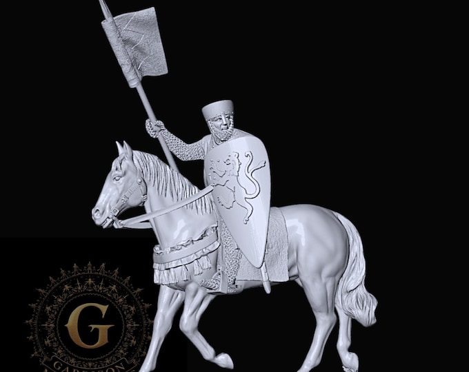 Simon de Montfort the Elder 28mm Medieval Unpainted Resin Wargame Miniature
