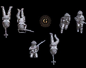 WW2 British Infantry Bren LMGs X6  28mm 1/56