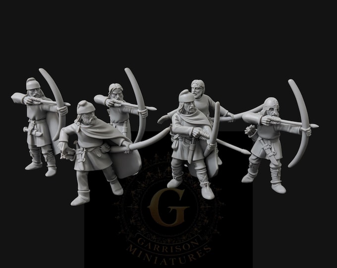 Unarmored Saxon Archers X6: 28mm