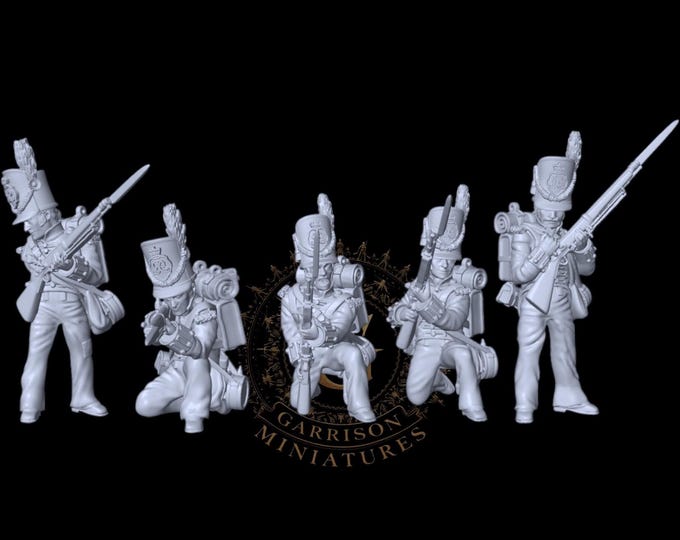 Napoleonic British Infantry Set 3 X5 28mm 1/56