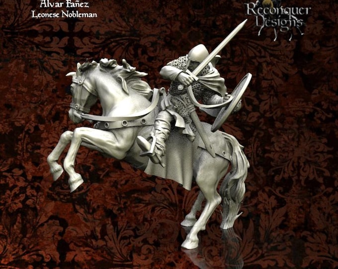 Alvar Fañez, Castillian Nobleman Mounted Medieval Reconquista etc 28mm