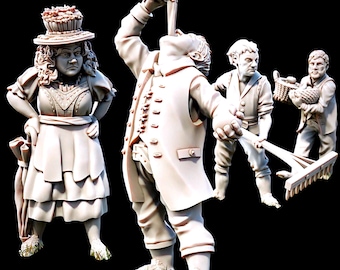 Halfling / Hobbit Common Folk - 28mm 1/56