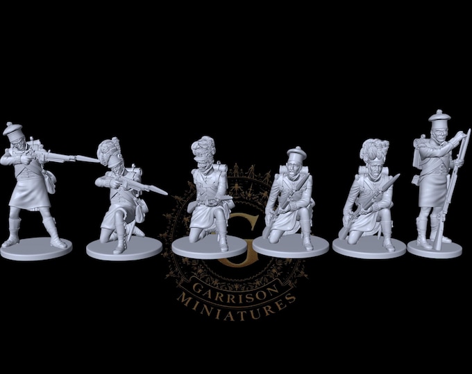 Napoleonic Highlanders Black Watch/Camerons Firing Set 2 28mm 1/56