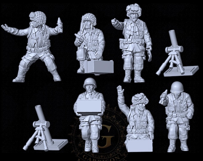 WW2 US Airborne Medium Mortars 20mm or 28mm