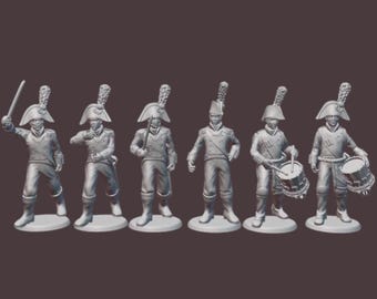 Napoleonic Spanish Infantry Command Group 28mm 1/56