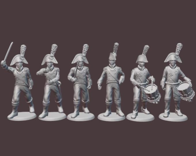 Napoleonic Spanish Infantry Command Group 28mm 1/56