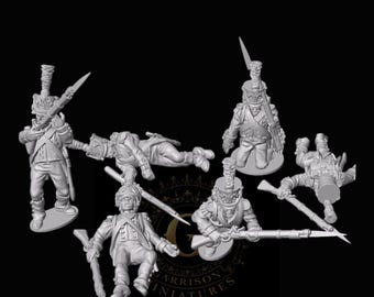 French Grenadiers Casualties X6: 28mm