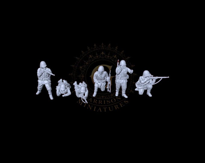 Red Army Snipers & Observers X6  1/72 20mm