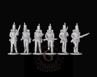 Portuguese Cazadores Charging x6 28mm