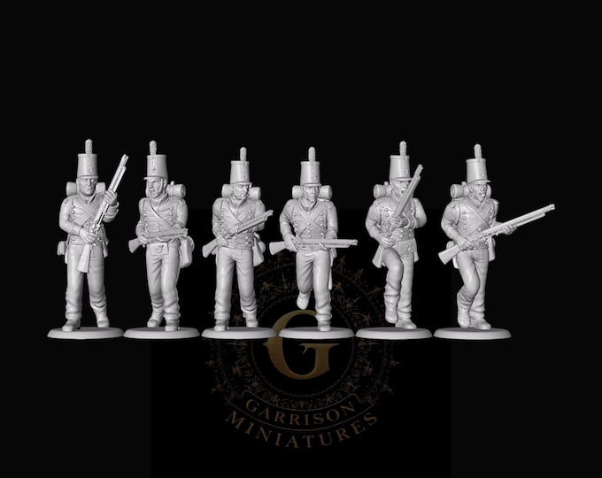 Portuguese Cazadores Charging x6 28mm