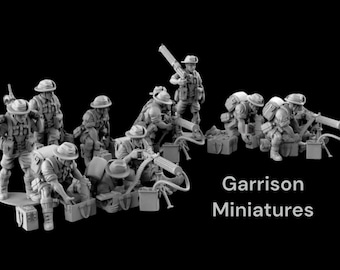 WW2 Australian MMG Team: 28mm Wargaming Figures by BattleCat