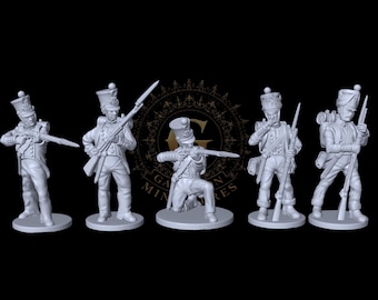 Napoleonic French Infantry X5 28mm 1/56