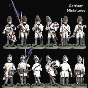 Napoleonic Saxony Grenadiers Command 1806 UNPAINTED 28mm 1/56 Wargames and Collectors