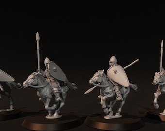 Mounted Norman Knights Set 2 - Hastings,28mm 1/56