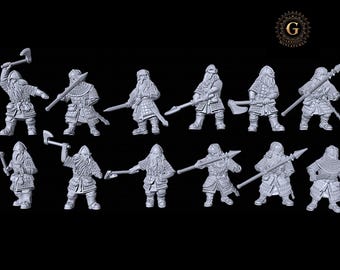 Dwarf Army Deal #2 Dwarf Warriors Bundle 28mm 1/56