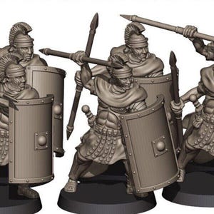 Roman Empire Cohors Urbana X6 Saga Carthage Hail Caesar 28mm 1/56 Unpainted Wargames Collectors Figures by RW for Garrison Miniatures