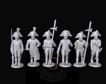 Saxony Musketeers Command Group X6 28mm