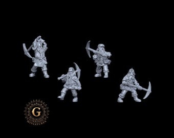Dwarf Miners X4 28mm 1/56
