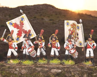 Napoleonic Spanish Infantry Command Group 28mm 1/56