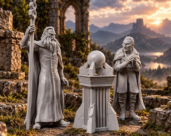 The Seeing Stone, Evil Wizard  28mm Fantasy Unpainted Resin Wargame Miniatures