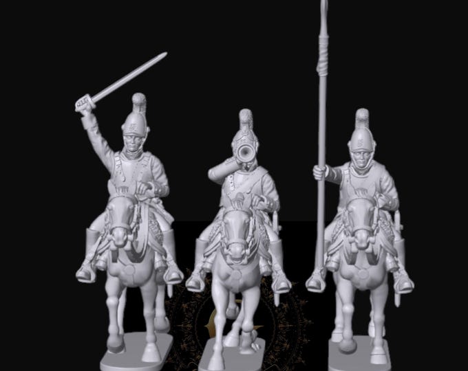 Austrian Cuirassiers Command X3: 28mm