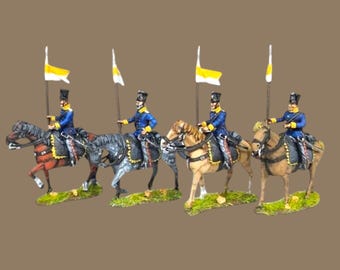 Napoleonic 28mm Prussian Landwehr Cavalry Marching, 28mm 1/56