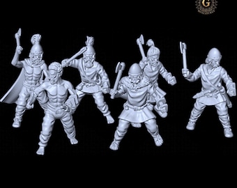 Ancient Germanic Warriors Ax & Shield 28mm 1/56