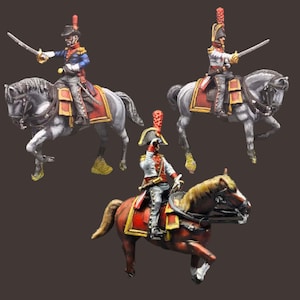 UNPAINTED Napoleonic Spanish Infantry Mounted Officers X3 28mm 1/56 Wargames and Collectors Figures by Garrison Miniatures