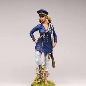 Napoleonic Pin-Ups - Landwehr Girl 75mm UNPAINTED Collectors Figure 3&quot;+ Tall