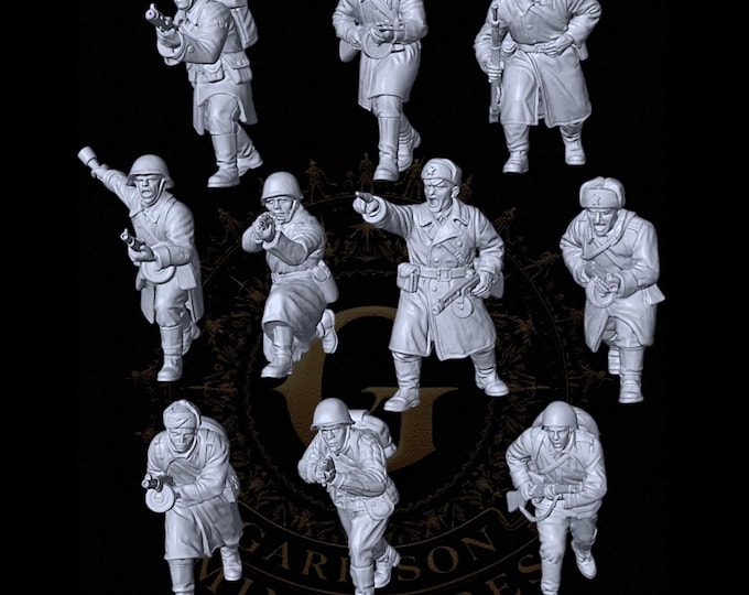 WW2 Red Army Winter Infantry Unit - X10 28mm