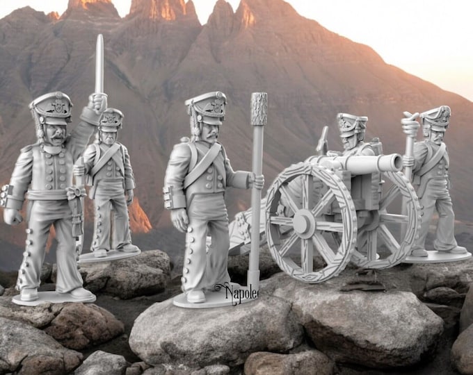 Napoleonic Russian Guard Artillery 1812 28mm 1/56