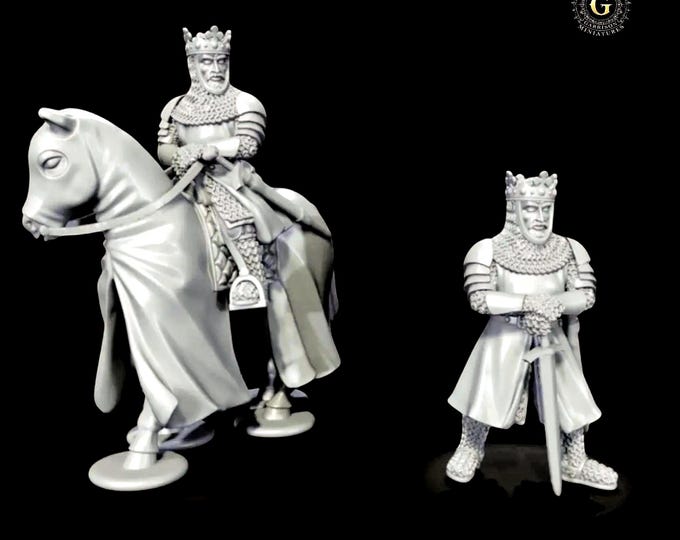 King Edward 1, Longshanks, Hammer of the Scots, Foot & Mounted -  28mm 1/56