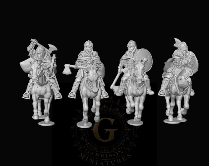 Mounted Jutish Hearthguard X4  28mm