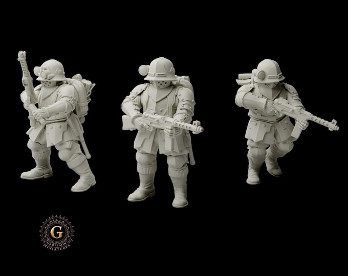 Axis Sturm Pioners X3 28mm ideal Konflikt 47 etc Wargame Collectors Miniatures